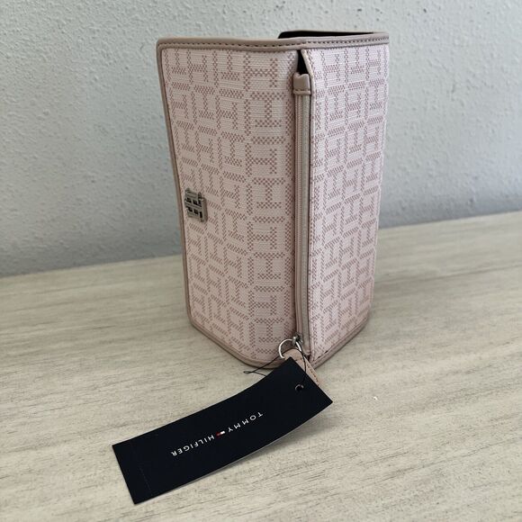 Tommy Hilfiger 69j2230 680 Women Trifold Logo Checkbook Wallet Clutch Blush Pink - Picture 5 of 6